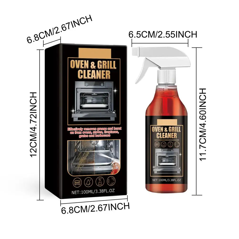 100ML Powerful Oven and Grill Cleaner Spray Decontamination Deodorization Oil Removal Agent Suitable for Microwave Oven Agent